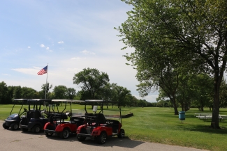 Golf Carts parked at Course